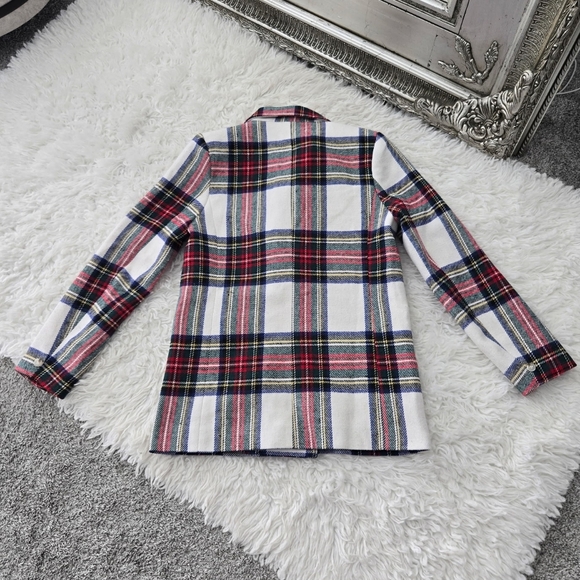 Vestique Chic Plaid Double-Breasted Mistletoe Blazer. Size small. New.Elegant - Picture 3 of 7